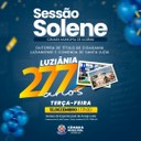 Sessão Solene em comemoração aos 277 anos de Luziânia